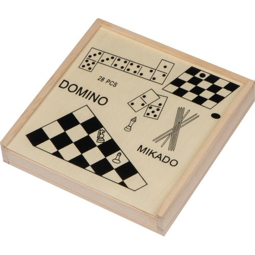 Spieleset in einer Holzbox (Art.-Nr. CA808336) - Spieleset in einer Holzbox bestehend...
