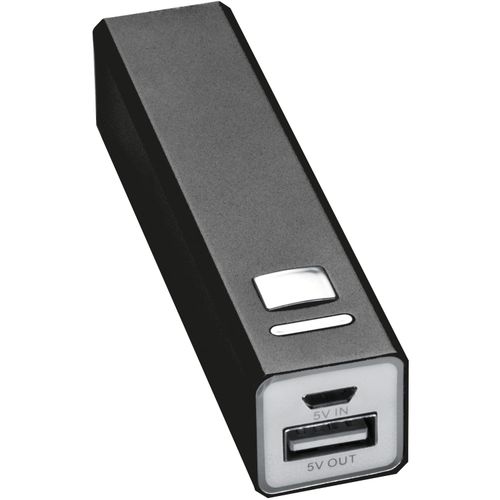 Powerbank 2.200 mAh aus Metall, inkl. Ladekabel (Art.-Nr. CA824250) - Powerbank aus Metall inkl. Mini-USB und...