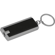 Rechteckiger Schlüsselanhänger mit LED Lämpchen (Schwarz) (Art.-Nr. CA834155)