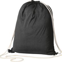 Oeko-Tex® STANDARD 100 zertifizierter Gymbag aus Baumwolle ( 140g/m ) (Schwarz) (Art.-Nr. CA834756)