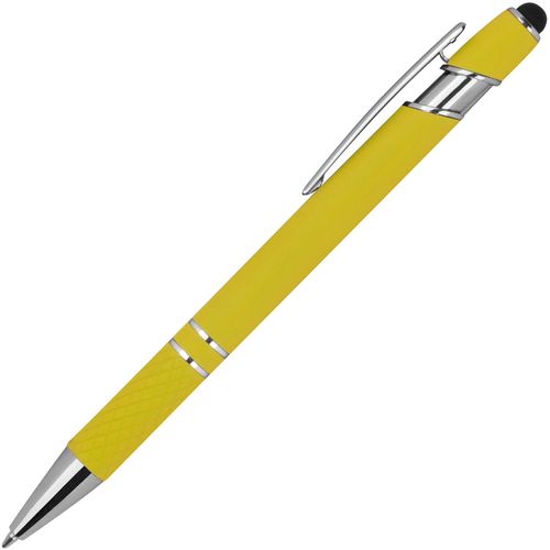 Kugelschreiber mit Muster (Art.-Nr. CA851866) - Kugelschreiber aus Aluminium mit silbern...