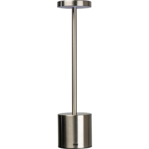 Tischlampe aus Edelstahl mit Akku (Art.-Nr. CA866586) - Tischlampe aus Edelstahl mit aufladbarem...