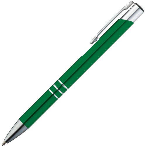 Kugelschreiber aus Metall mit 3 Zierringen (Art.-Nr. CA868013) - Eloxierter Kugelschreiber aus Metall...