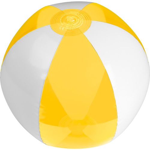 Strandball bicolour farbig/transparent (Art.-Nr. CA868735) - Bicolor Strandball aus PVC mit einem...