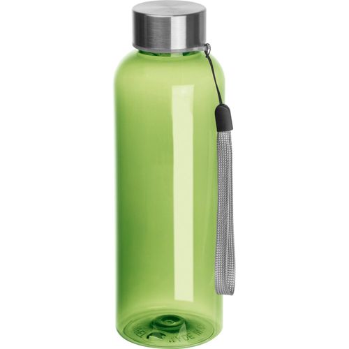 Trinkflasche aus PET, 500ml (Art.-Nr. CA878489) - Trinkflasche aus PET mit Edelstahlversch...