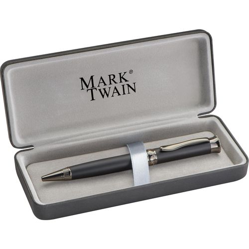Mark Twain Kugelschreiber aus Metall (Art.-Nr. CA886722) - Mark Twain Drehkugelschreiber aus...
