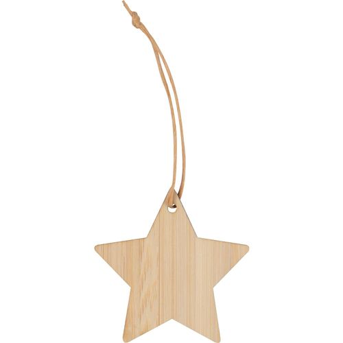 Sternanhänger aus Bambus (Art.-Nr. CA890520) - Christbaum- oder Dekoanhänger aus Bambu...