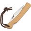 Taschenmesser mit Bambusschalen und Aufhängeschlaufe (beige) (Art.-Nr. CA918895)