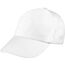 5 Panel Baumwoll-Baseball-Cap (Weiss) (Art.-Nr. CA942912)