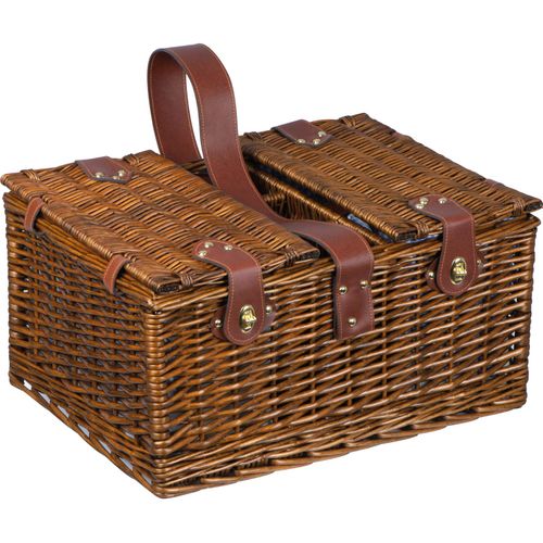 Picknickkorb für 4 Personen (Art.-Nr. CA945714) - Picknickkorb aus Weidengeflecht für ...