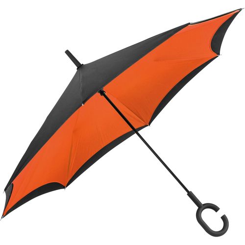 Umklappbarer Regenschirm aus 190T Pongee mit Griff zum Einhängen am Handgelenk (Art.-Nr. CA951729) - Umklappbarer Regenschirm aus 190T...