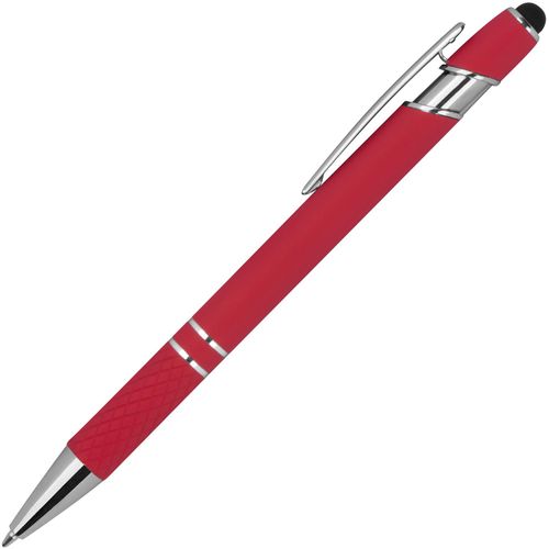 Kugelschreiber mit Muster (Art.-Nr. CA957602) - Kugelschreiber aus Aluminium mit silbern...