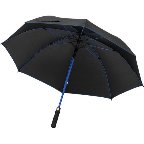 Regenschirm aus Pongee (Art.-Nr. CA957944) - Schwarzer Stockschirm aus 190T Pongee...