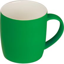 Tasse aus Porzellan, außen gummiert, 300ml (grün) (Art.-Nr. CA967414)