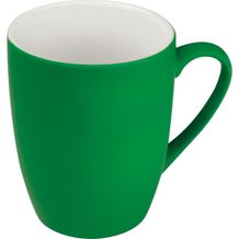 Tasse aus Porzellan, außen gummiert, 300ml (grün) (Art.-Nr. CA970205)
