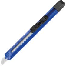 Schlankes Kartonmesser aus Kunststoff (blau) (Art.-Nr. CA980274)