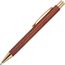 Holzkugelschreiber mit goldenen Applikationen (Braun) (Art.-Nr. CA993787)