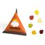 Mini Tetraeder Fruchtgummi [100er Pack] (Standard-Folie transparent, 2-farbig, Fisch) (Art.-Nr. CA023016)