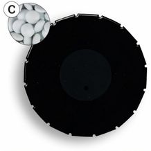 Super Mini Clic Clac Box (schwarz, ohne Druck, Pfefferminztabletten hellblau) (Art.-Nr. CA071158)