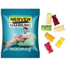 Gummibärchen im Werbetütchen [100er Pack] (Standard-Folie weiß, 4c Euroskala, Gummibärchen) (Art.-Nr. CA088272)