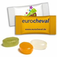 Bonbons im Flowpack [1kg Pack] (Standard-Folie transparent, 4c Euroskala + weiß, Pfefferminz) (Art.-Nr. CA132029)