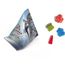 Mini Tetraeder Sonderformen [100er Pack] (Standard-Folie transparent, 4-farbig, Fruchtgummi Sonderformen) (Art.-Nr. CA140126)