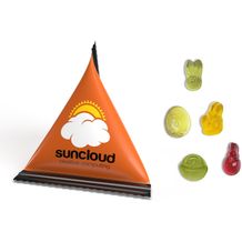 Mini Tetraeder Fruchtgummi [100er Pack] (Standard-Folie transparent / 2-farbig / Ostermischung) (Art.-Nr. CA162738)