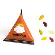 Mini Tetraeder Fruchtgummi [100er Pack] (Standard-Folie transparent / 4-farbig / Auto) (Art.-Nr. CA173864)