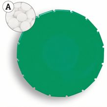 Super Mini Clic Clac Box (PMS Green C, ohne Druck, Pfefferminztabletten weiß) (Art.-Nr. CA296575)