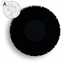 Super Mini Clic Clac Box (schwarz-matt, ohne Druck, Pfefferminztabletten weiß) (Art.-Nr. CA369656)