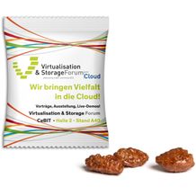 Gebrannte Mandeln im Werbetütchen [100er Pack] (Standard-Folie transparent, 2-farbig, Gebrannte Mandeln) (Art.-Nr. CA418362)