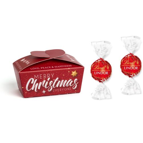 Lindt Lindor X-Mas Ballotin (Art.-Nr. CA497024) - 2 feinste Lindor Kugeln aus Milchschokol...