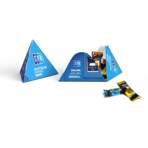 Pyramidenbox (Art.-Nr. CA806141) - Werbebox aus Karton in Dreiecksform mit...