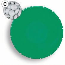 Super Mini Clic Clac Box (PMS Green C, ohne Druck, Pfefferminztabletten hellblau) (Art.-Nr. CA829002)