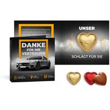 Werbekarte mit Lindt Schokoladen Herzl 5 g (4c Euroskala) (Art.-Nr. CA847250)