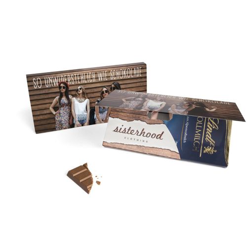 Lindt Schokoladentafel in Mailingmappe (Art.-Nr. CA893151) - Tafel aus Vollmilchschokolade aus dem...