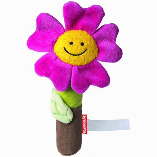 Greifling Blume mit Quietschfunktion (Art.-Nr. CA430496) - Über die farbenfrohen, quietschende...