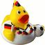 Quietsche-Ente Fußballfan (schwarz/rot/gelb) (Art.-Nr. CA445108)