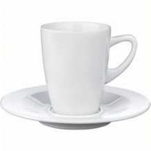 Kenia Kaffee-Porzellanuntertasse (weiß) (Art.-Nr. CA001512)