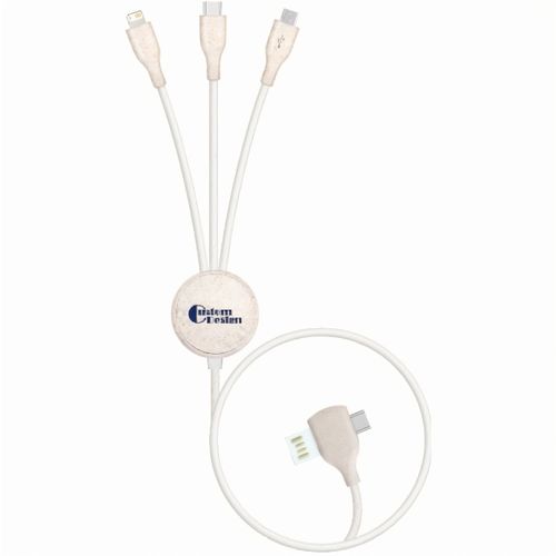 3in1 Ladekabel 'ECO Cable long' (Art.-Nr. CA054063) - 3in1 USB-Ladekabel aus ökologisch abbau...