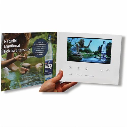 VIDEOcard 5" HD IPS (Art.-Nr. CA139840) - Im Kundendesign bedruckte Klappkarte...