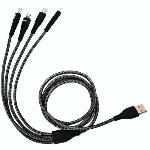 Highspeed Ladekabel 'Duo USB-C' (Art.-Nr. CA237884) - 4in1 USB-Ladekabel mit hochwertiger...
