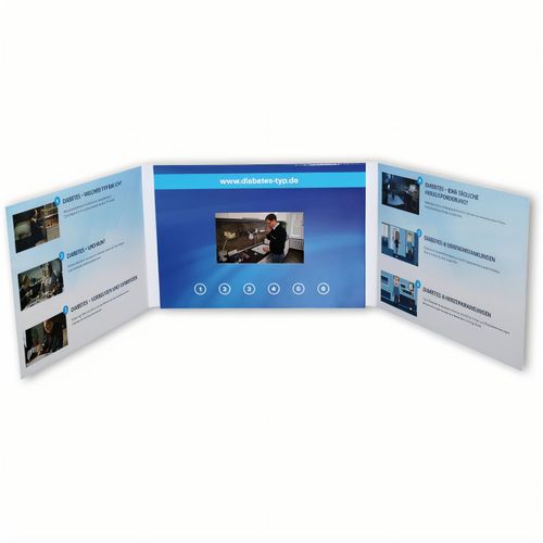 VIDEOcard 4" HD IPS (Art.-Nr. CA251395) - Im Kundendesign bedruckte Klappkarte...