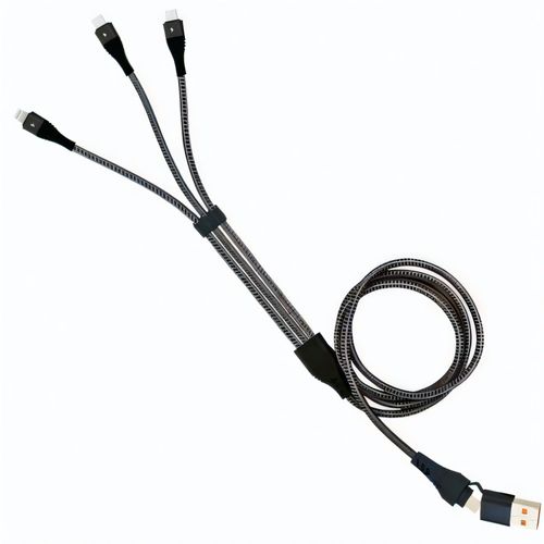USB-C&A Ladekabel 'Flat' (Art.-Nr. CA265633) - Ladekabel mit USB-C und USB-A Input,...