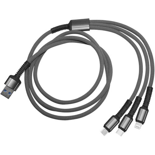 3in1 Cable 'Flex' (Art.-Nr. CA403496) - 3in1 USB-Ladekabel mit flexiblen Anschl...