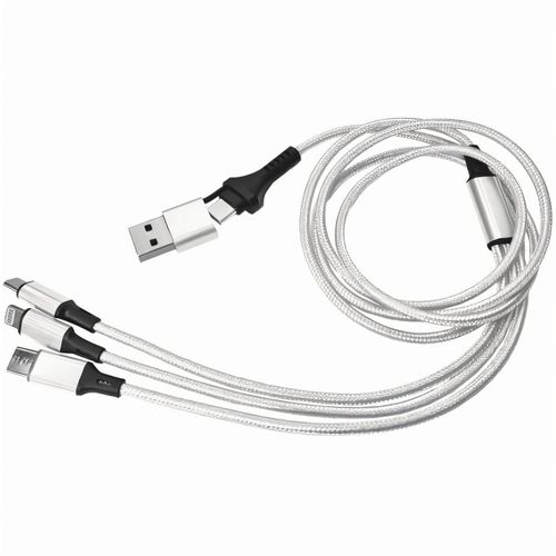 C&A Ladekabel "Nylon" (Art.-Nr. CA479232) - Ladekabel mit USB-C und USB-A Input,...