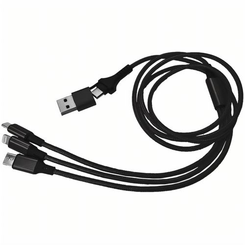 C&A Ladekabel "Nylon" (Art.-Nr. CA548314) - Ladekabel mit USB-C und USB-A Input,...