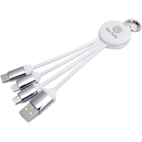 LEDround (Art.-Nr. CA682671) - USB-Ladekabel mit beleuchteter Logofläc...