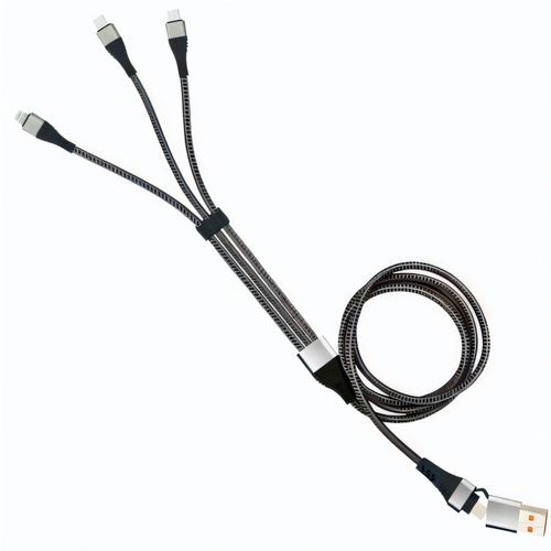 USB-C&A Ladekabel 'Flat' (Art.-Nr. CA718141) - Ladekabel mit USB-C und USB-A Input,...