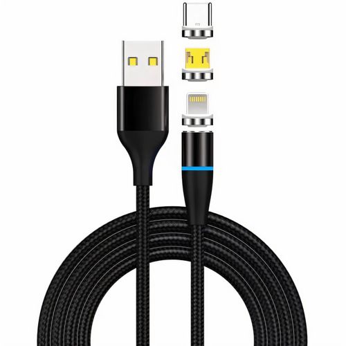3in1 Cable 'Magnetic Data' (Art.-Nr. CA848910) - USB-Lade- und Datenkabel mit wechselbare...